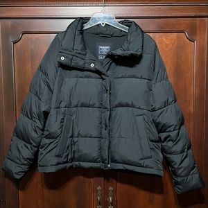 Abercrombie & Fitch Black Puffer Coat